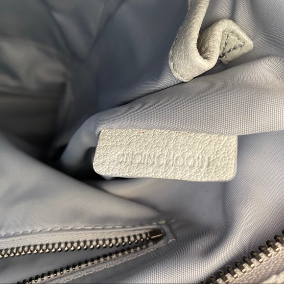 Burberry Handbag White Plaid Gunmetal Hardware - Picture 13 of 15